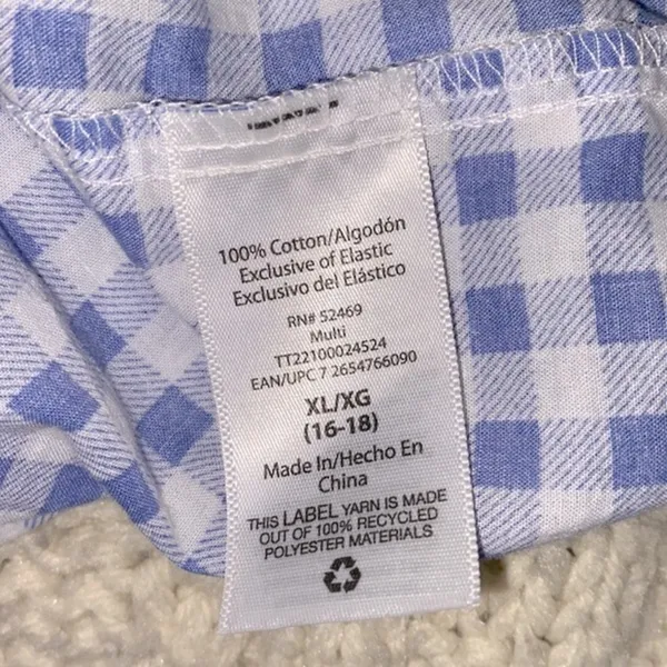 Time and Tru blue & white checkered maxi dress size XLarge - Image 7