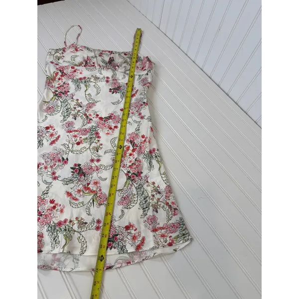 NWT O.P.T. White Pink Floral Mini Dress Squared Neck Party Summer Size M - Image 4