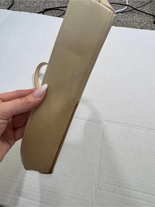 Vintage Y2K Tan Leather Mini Shoulder Bag Purse Handbag Coquette Girly - Image 5