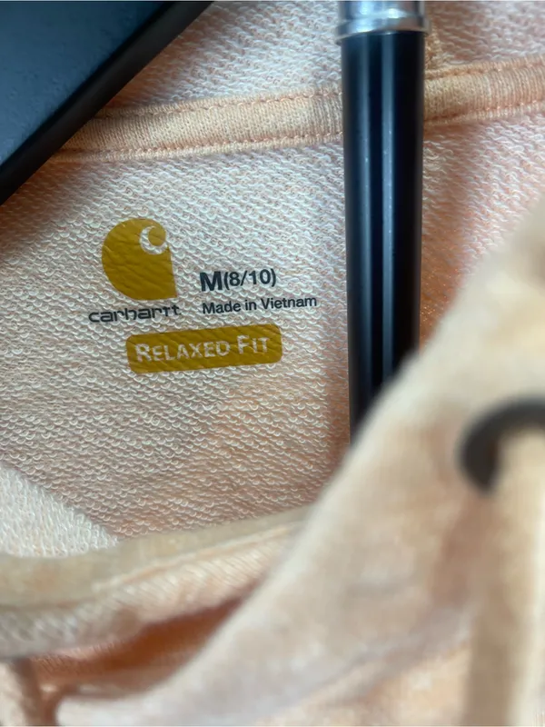 Carhartt Peach Pullover Hoodie with Kangaroo Pocket - Image 2