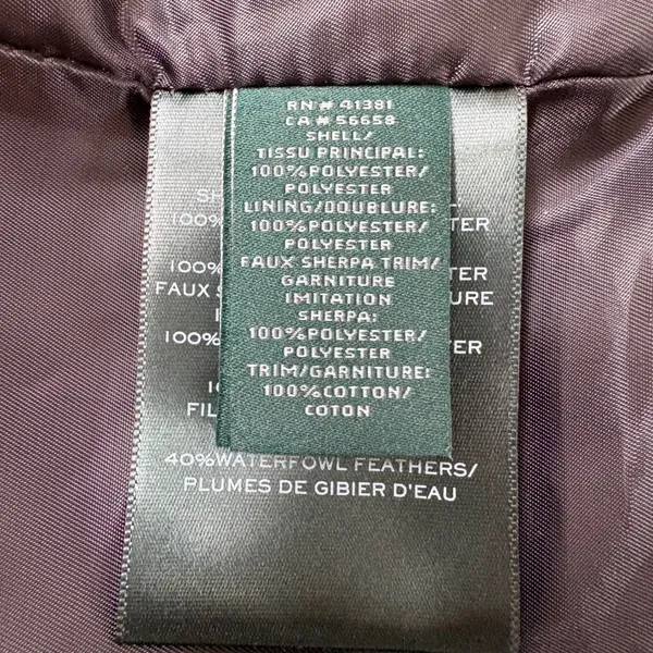Lauren Ralph Lauren 60% Down Puffer Coat Fur Hood Black XL Winter‎ Parka Jacket - Image 10