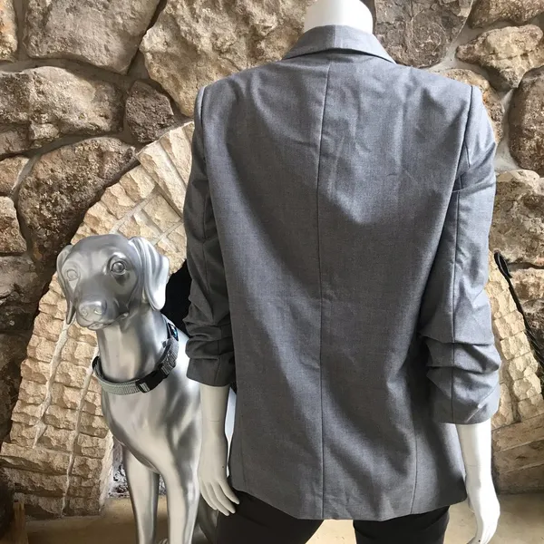 Anthropologie Mare Mare Cinched Sleeve Open Front Blazer Jacket Women's Size XS - Image 4