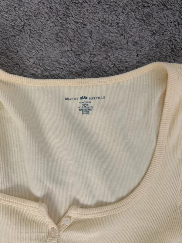Yellow Brandy Melville Top - Image 2