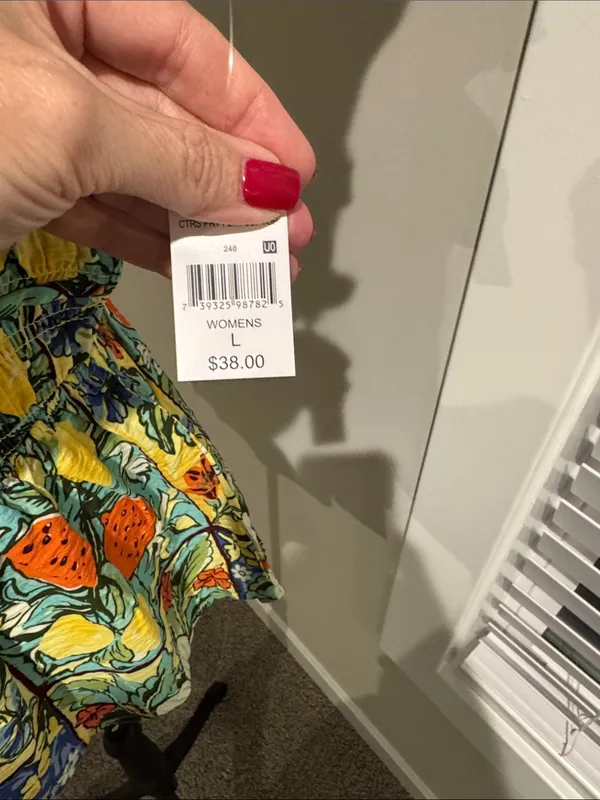Grace + Karma Yellow Floral V-Neck Peplum Blouse - Image 4