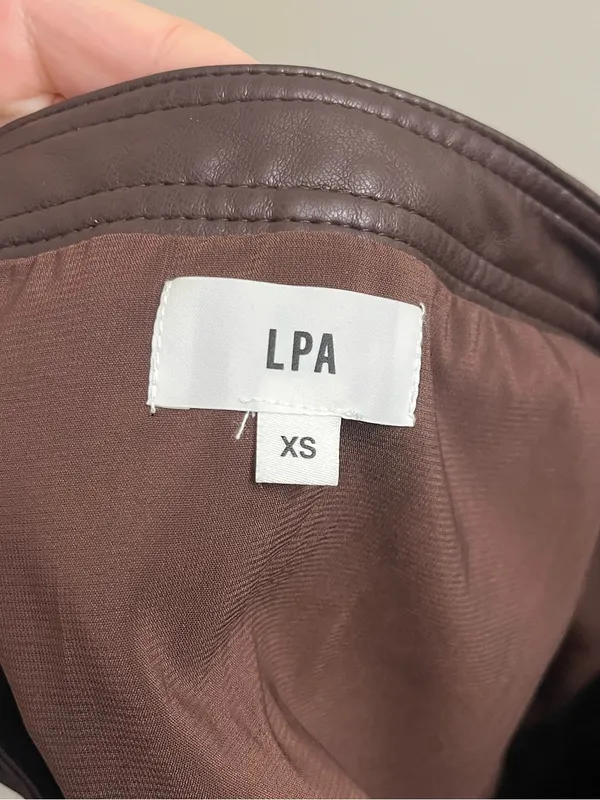 LPA Geronimo Faux Leather Mini Skirt XS - Image 8