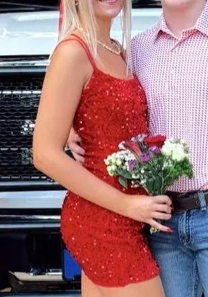 red mini dress - Image 3
