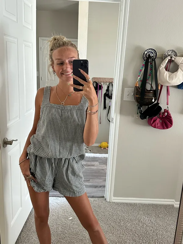 A New Day Gingham Matching Short Set - Image 4