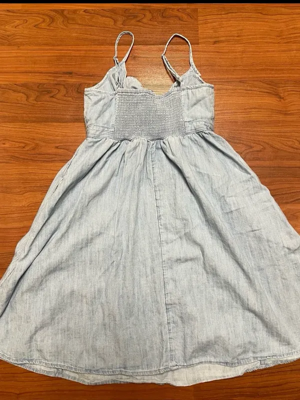 Old Navy Fit & Flare Knotted Jean mini Dress, size XS - Image 8