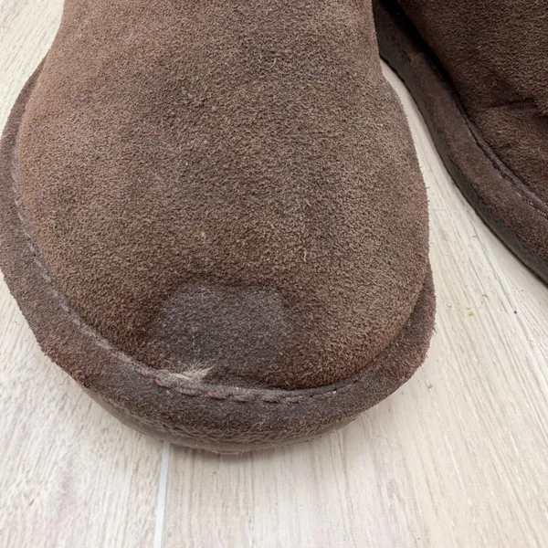 Bjorndal Boots Womens Size 11 Chocolate Brown Suede Faux Fur Tall Pull On Winter - Image 3