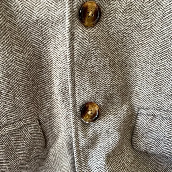 Unbranded‎ Sz XL Wool Lined Blazer Jacket Coat Pockets 3 Buttons Down - Image 6