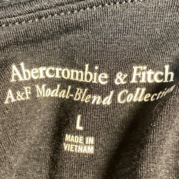 Abercrombie & Fitch Women's Black Mock Neck Long Sleeve T Shirt Tee Top Size L - Image 4