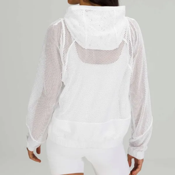 Lululemon Relaxed Fit Mesh Jacket‎ White 8 - Image 2