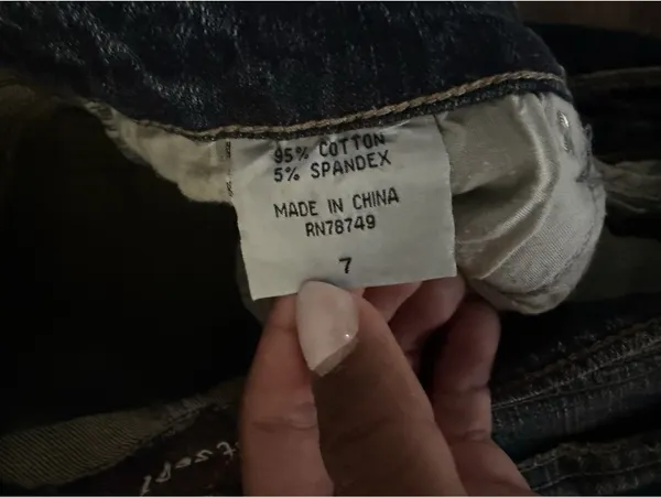 Vtg Wet Seal Low Rise Dark Wash Flare Jeans Embroidered Sz 7 - Image 4