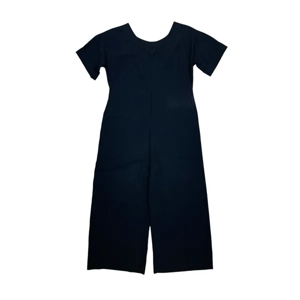 Everlane Black‎ Minimalist Wide Leg Cropped Jumpsuit Capsule Wardrobe 8 - Image 3
