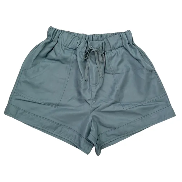 Zenana Blue Gray Drawstring Shorts Size X-Large - Image 6