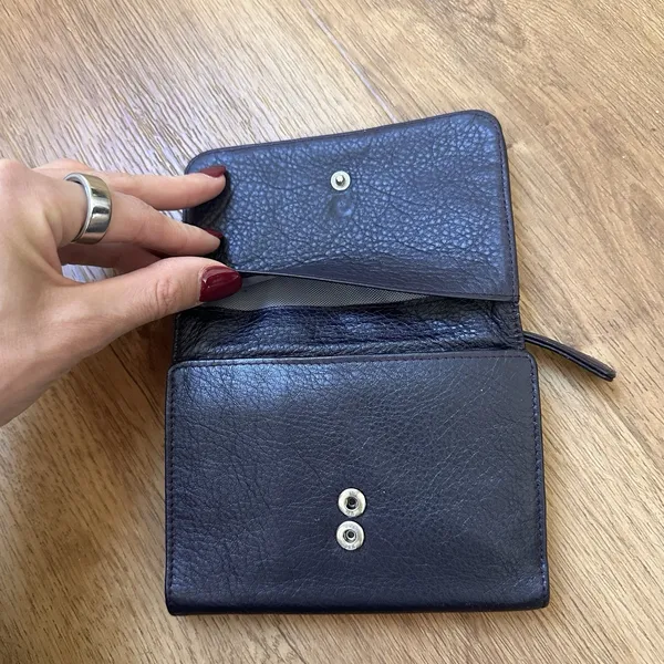 Osgoode Marley Dark Purple RFID Tri‎ Fold Wallet - Image 9