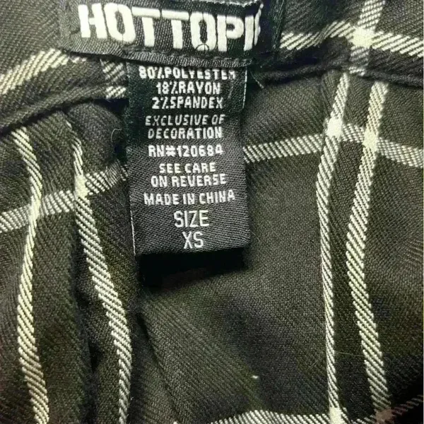Hot Topic Black & White Plaid Pleated Skirt. Size XS. - Image 5
