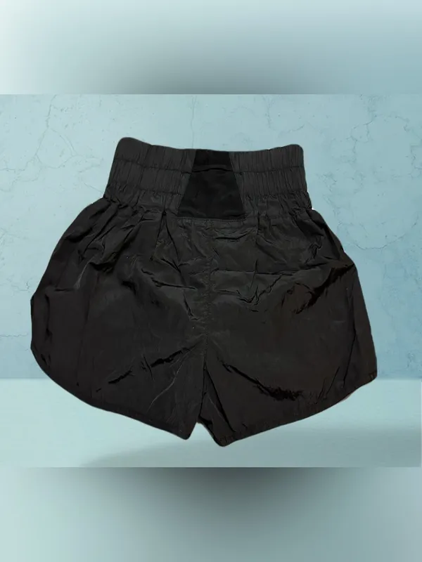 FP Movement by Free People Black Smocked-Waist Athletic Shorts SP - Image 4