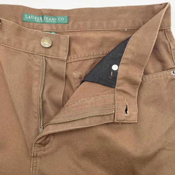 LAUREN Ralph Lauren Womens 10 Capri‎ Pants Medium Brown 100% Cotton Chino - Image 7