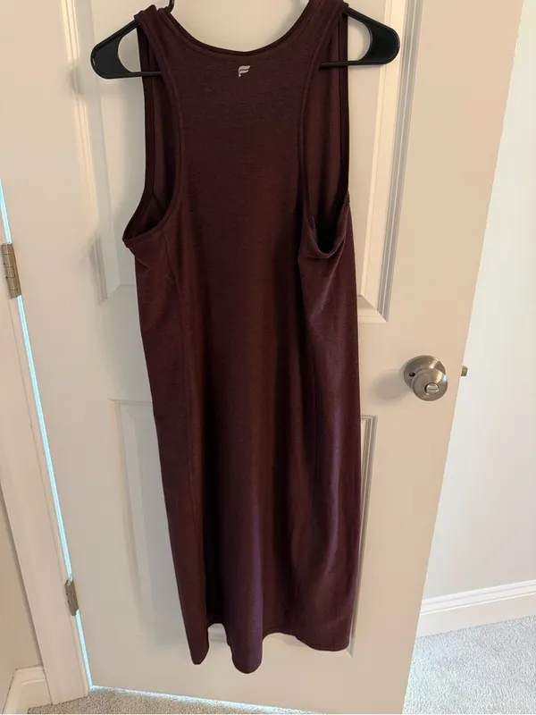 Fabletics Sleeveless Side-Slit Midi Dress - Oxblood Heather - Image 5
