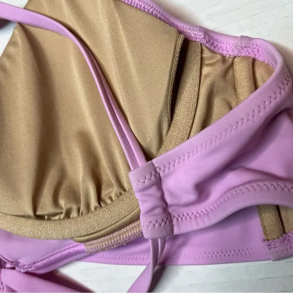 Shade & Shore Light Purple Tie Front Bralette Bikini Top Size 34C New! - Image 6