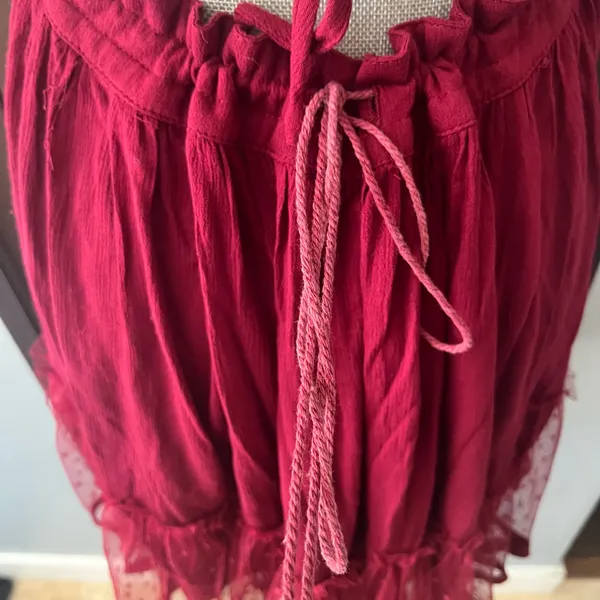 R. Vivimos wine red halter open back swing dress - Image 9