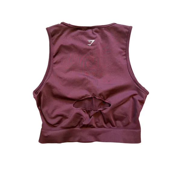 Gymshark Burgundy Seamless Midi Tank. Size XL - Image 2
