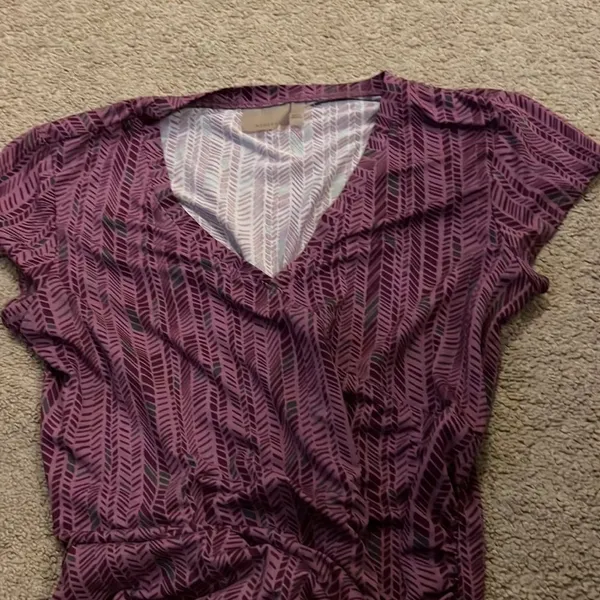 Athleta purple‎ cap sleeve print dress ST - Image 6