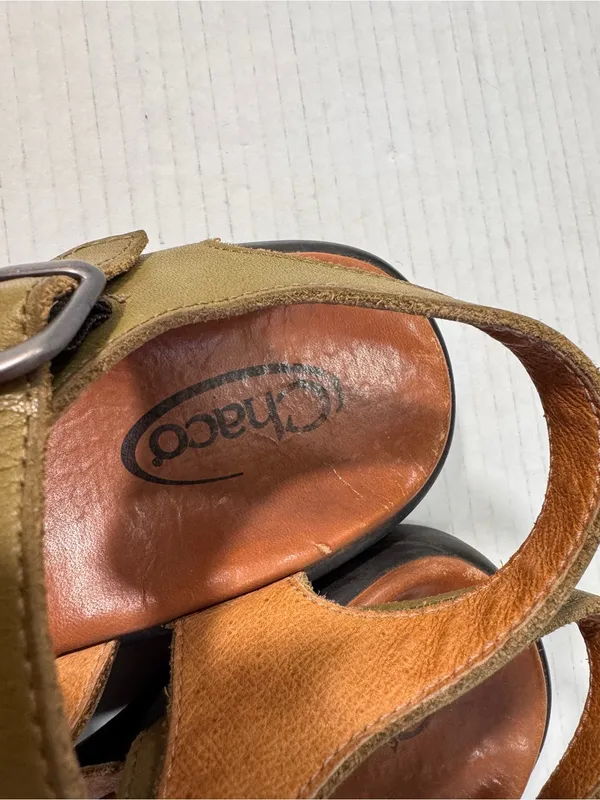 Chacos Green Leather Strappy Outdoorsy Sandals Womens 7 Comfort Hiking - Image 9