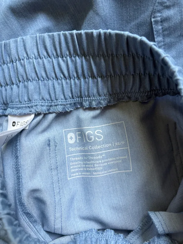 Figs Yola High-Rise Slim Scrub Pants blue Heather indigo‎ - Image 4