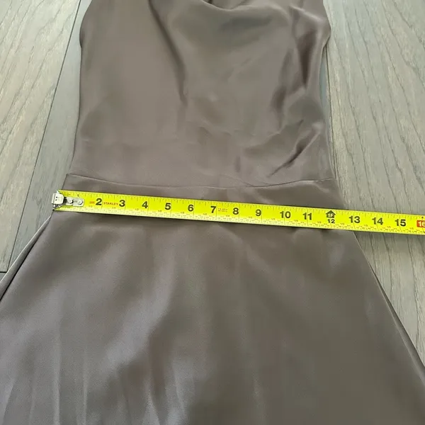 NWOT Brown Cowl Neck Backless Mini Dress XS - Image 11