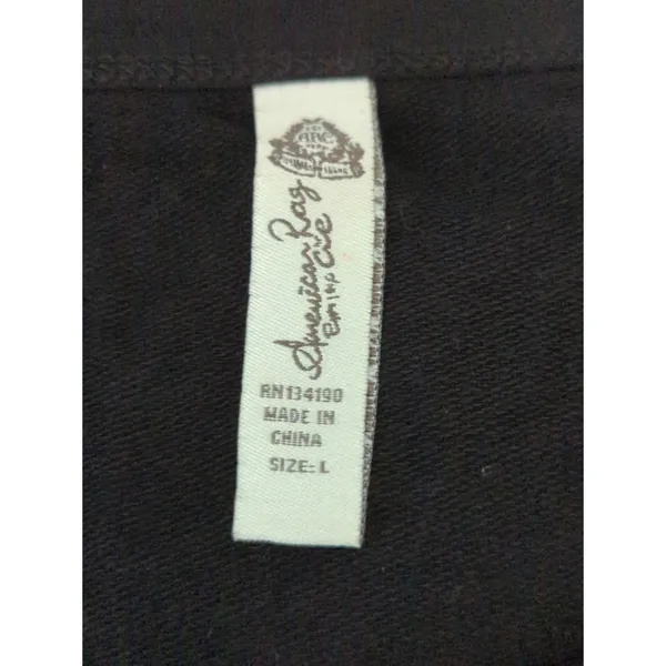 American Rag Cie‎ Black Ruched Side Tee Shirt Dress Womens Size L Short Sleeve - Image 8