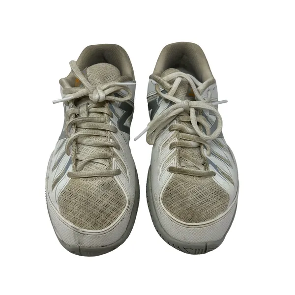 New Balance Size 7‎ Sneakers White Gray Lace Up Running Jogging Exercise Gym - Image 7