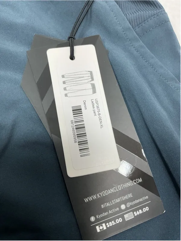 Womans NWT Kyodan Pullon Active Pants XL Blue Featherweight Collection - Image 4