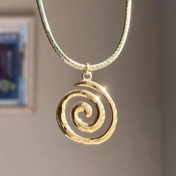 Handmade stainless steel spiral swirl uzumaki funky boho grunge style necklace🌀 - Image 7