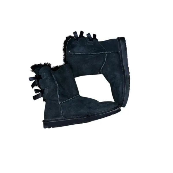 Ugg Women's Black Fur-Lined Boots Size 8 - Image 3
