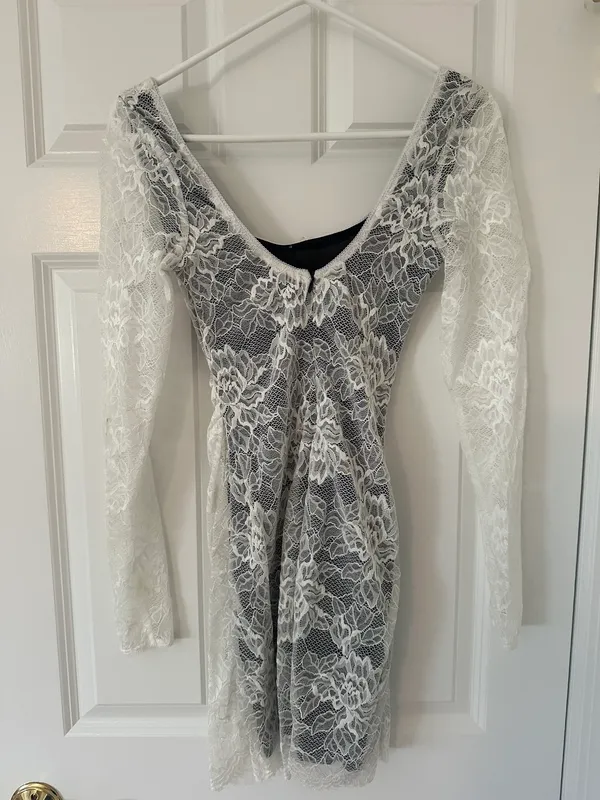 ZARA white lace mini dress - Image 5