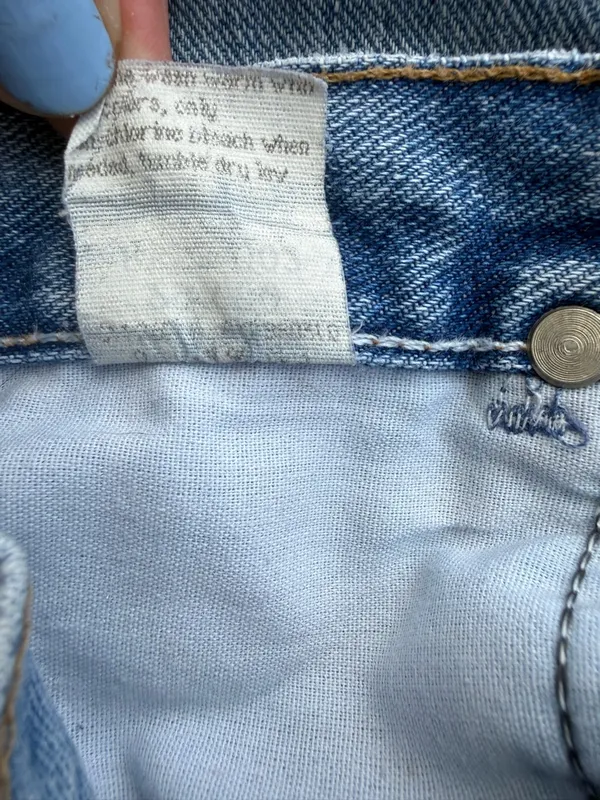 Vintage 90s Wrangler Authentic Jeans Waist Size 29 Mom Altered to Cropped Length - Image 10