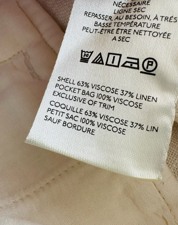 Anthropologie Linen Blend City Beach Trouser Pants, Size 6 - Image 14