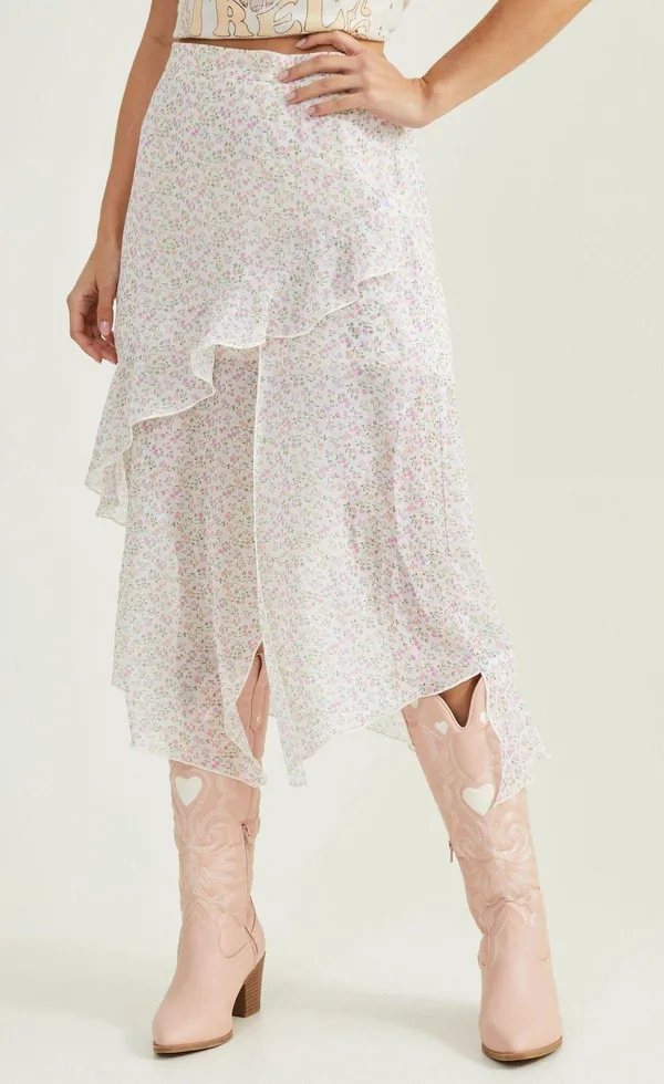 NWT Altar’d State Bella Floral Midi Skirt - Image 3