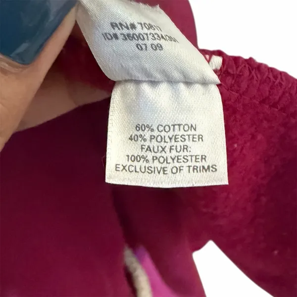 Victorias Secret VS Womens Sz L Robe Plush Fleece Pockets Tie Waist VTG Y2K - Image 7