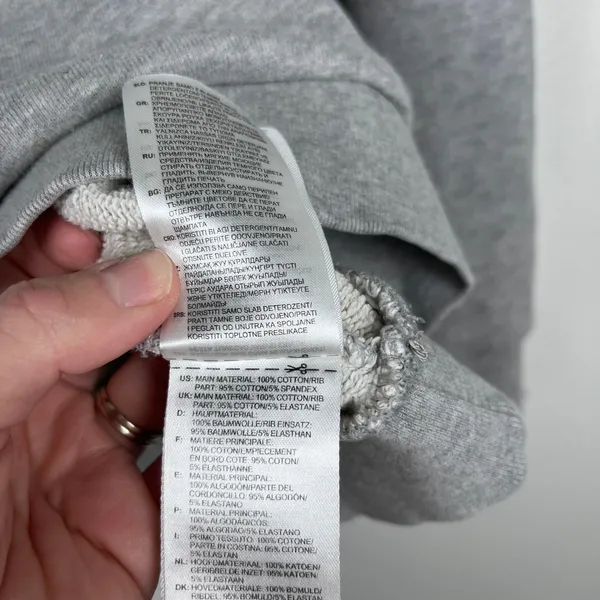 Adidas Women's Crew Neck‎ Pullover Sweatshirt Gray Sz M - Image 5