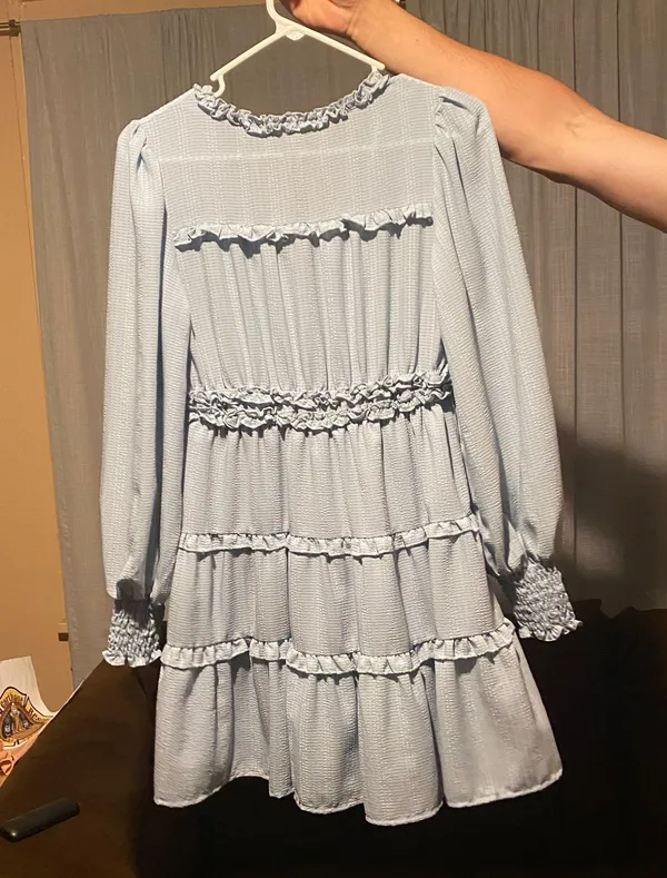 Blue Ruffle Dress - Image 2