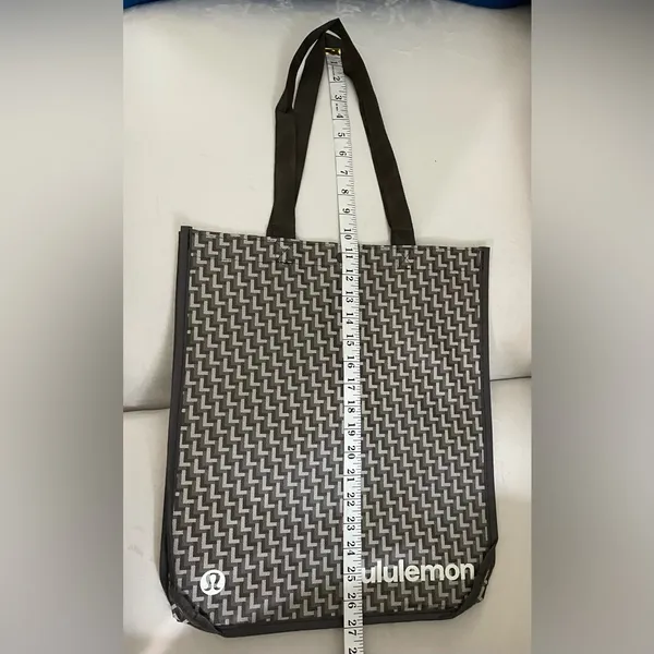Lululemon LARGE  brown & white Reusable Bag - Image 4
