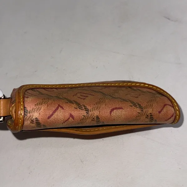 Vintage Y2K Dooney & Bourke Pink Monogram Pink Zip Keychain Wallet Coin Purse - Image 6