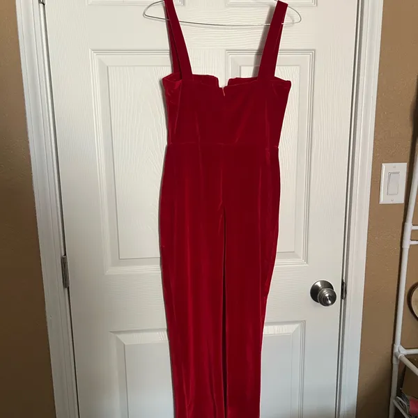 Source Unknown Rich Red Midi Dress - Image 2