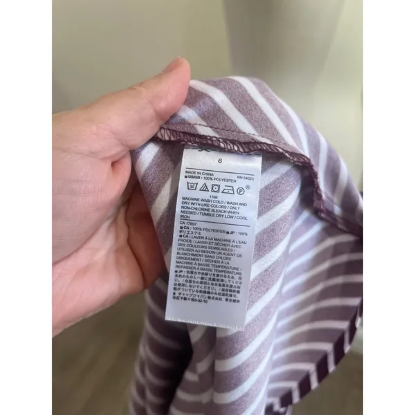 Banana Republic Brown Stripe Faux Wrap Career Office‎ Midi Dress Size 6 - Image 13