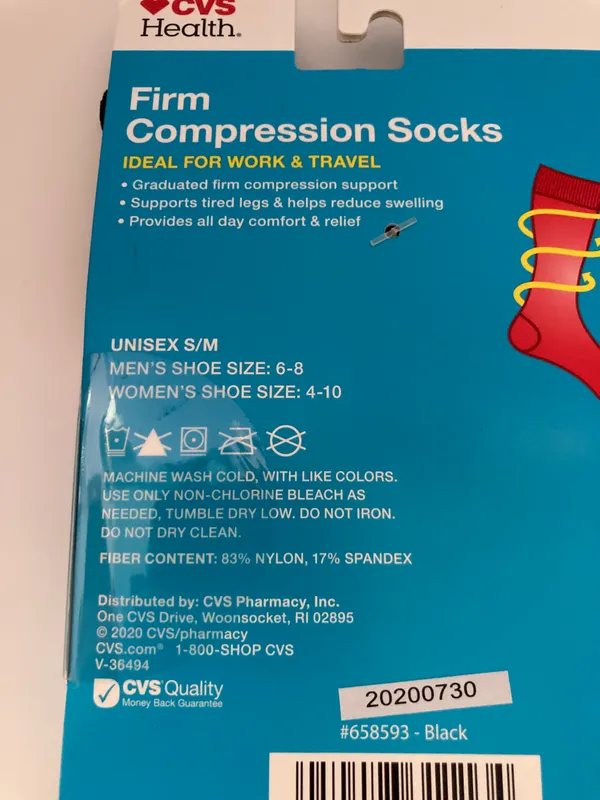 CVS Firm Compression Socks Size S / M - Image 5