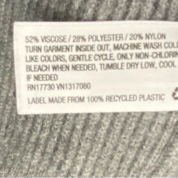 A New Day Ribbed Collared V Neck Cozy Gray Sweater Medium - Image 5