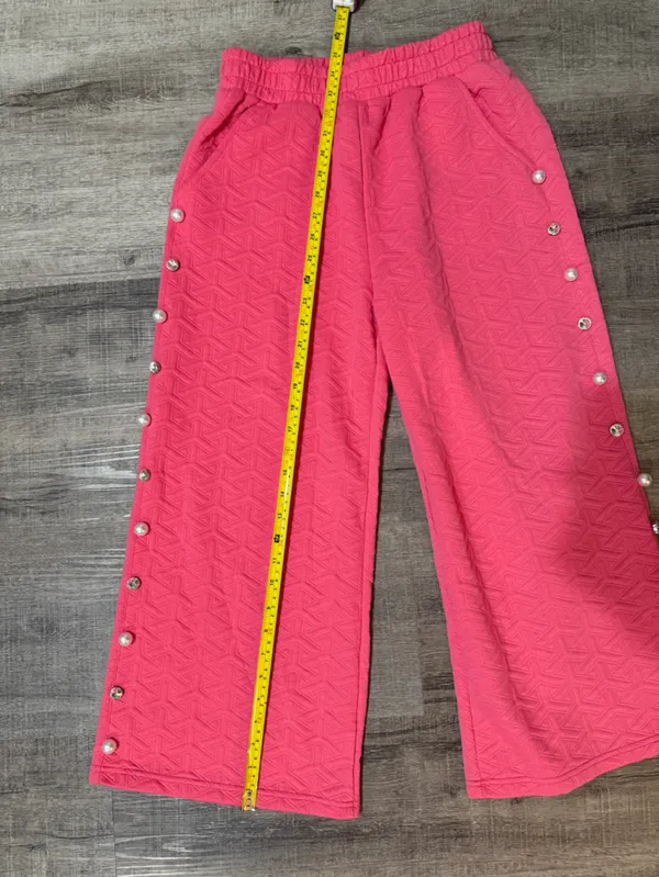 SIMPLY SOUTHERN Quilted Pearl & Rhinestone Trim joggers - Image 5